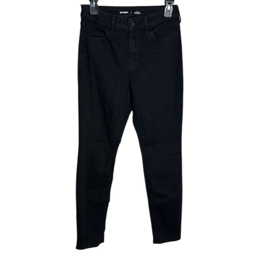 Old Navy High-rise Straight leg Jeans black Jack wash Size 4